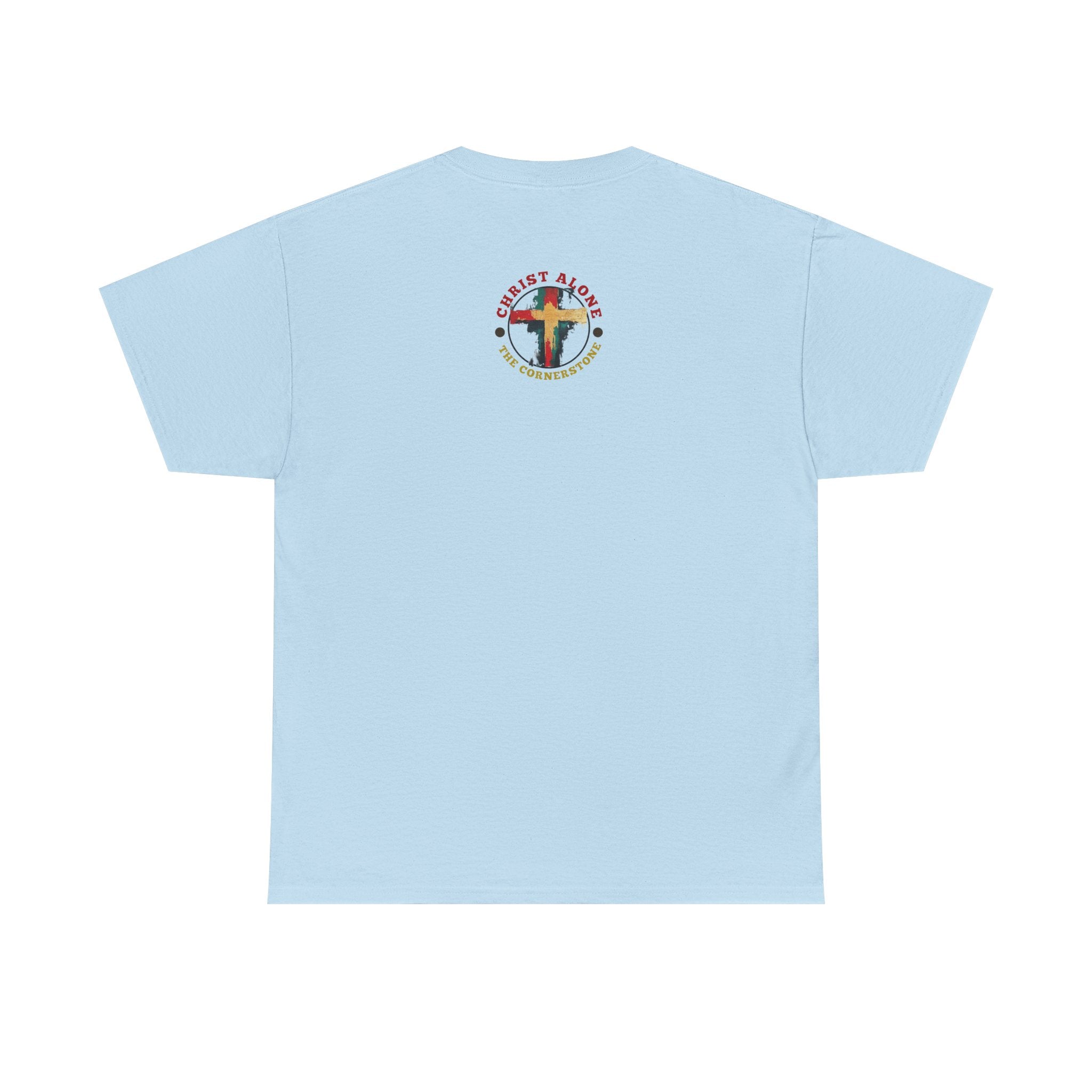Christ Alone - The Cornerstone. (Face) Unisex Heavy Cotton Tee