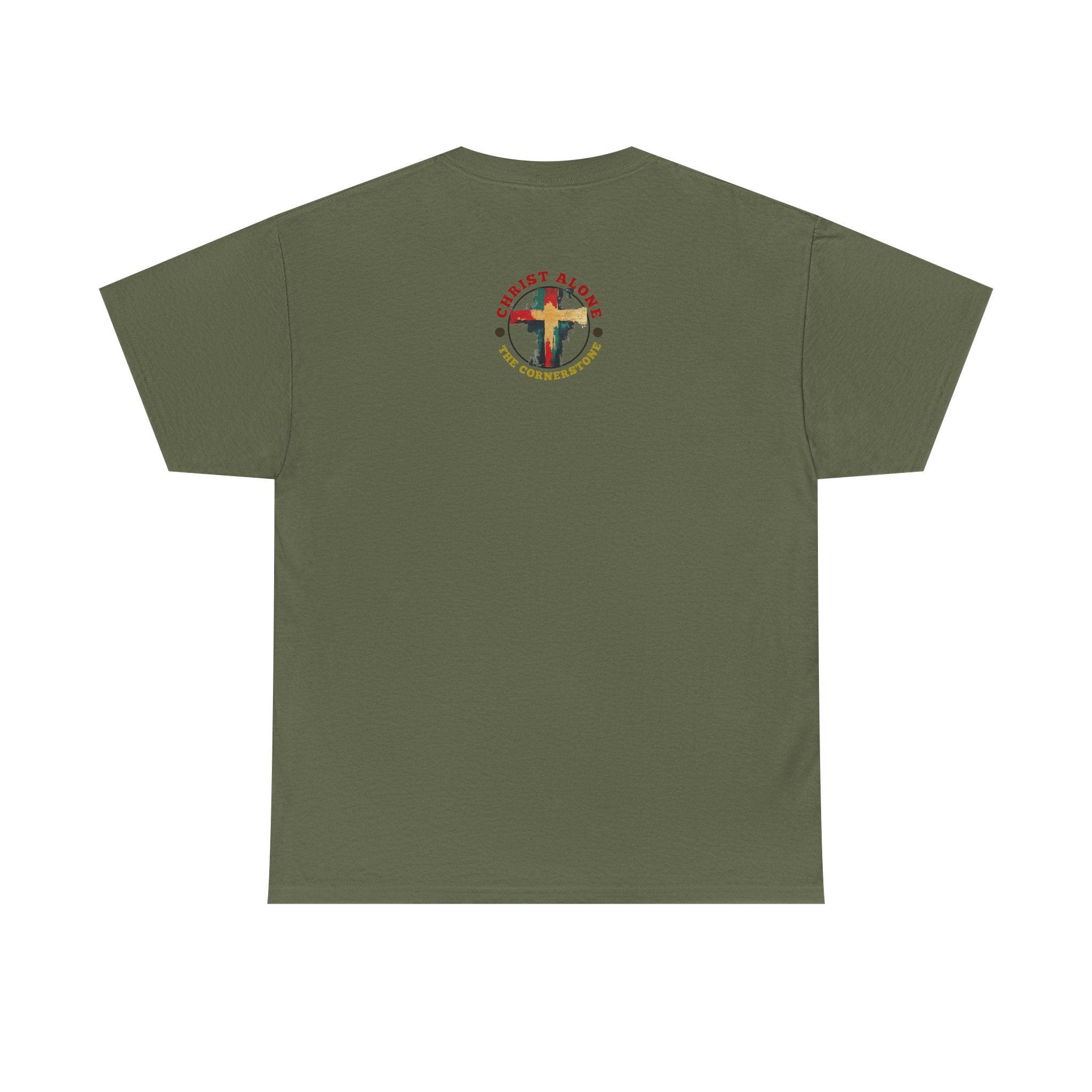 Christ Alone - The Cornerstone. (Face) Unisex Heavy Cotton Tee