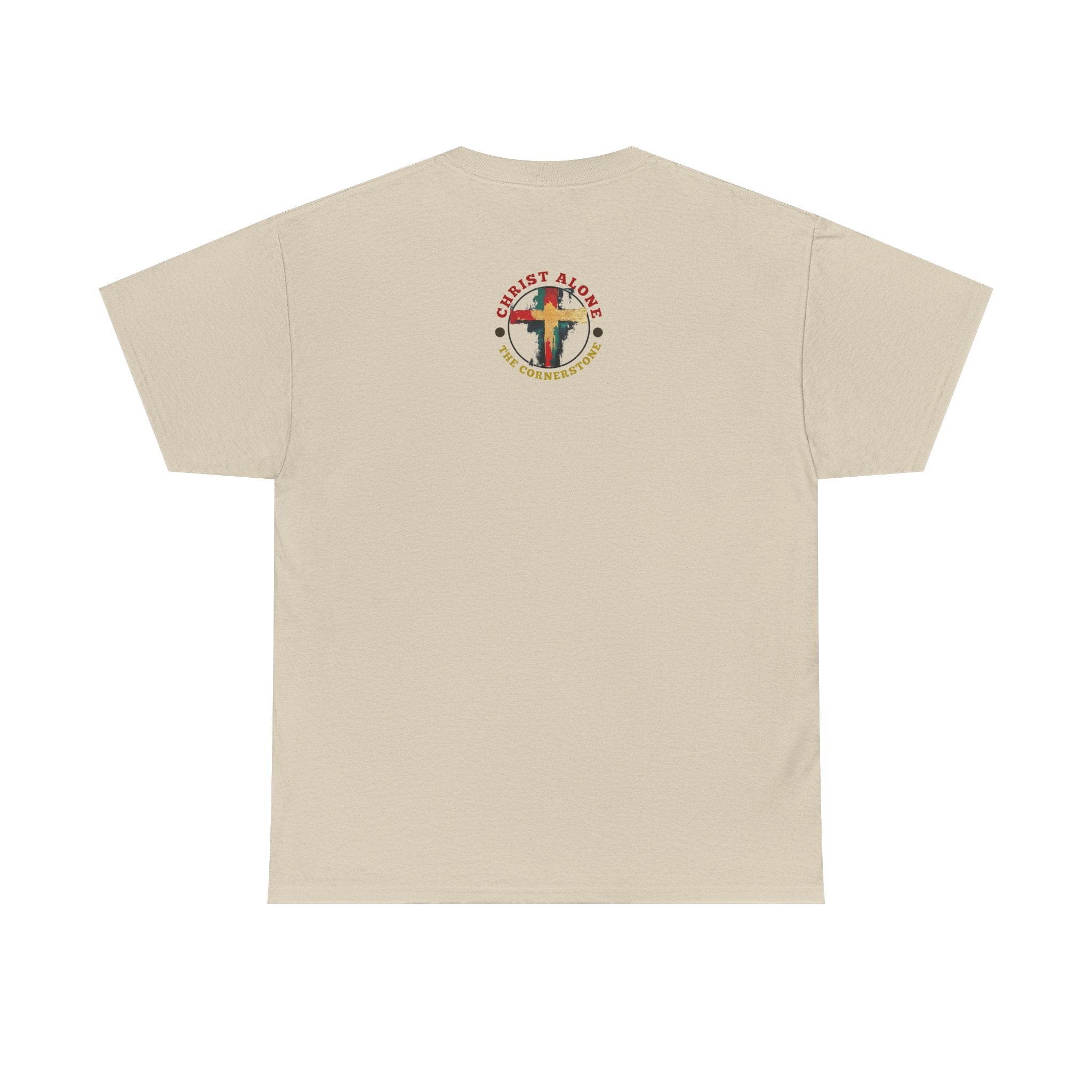 Christ Alone - The Cornerstone. (Face) Unisex Heavy Cotton Tee