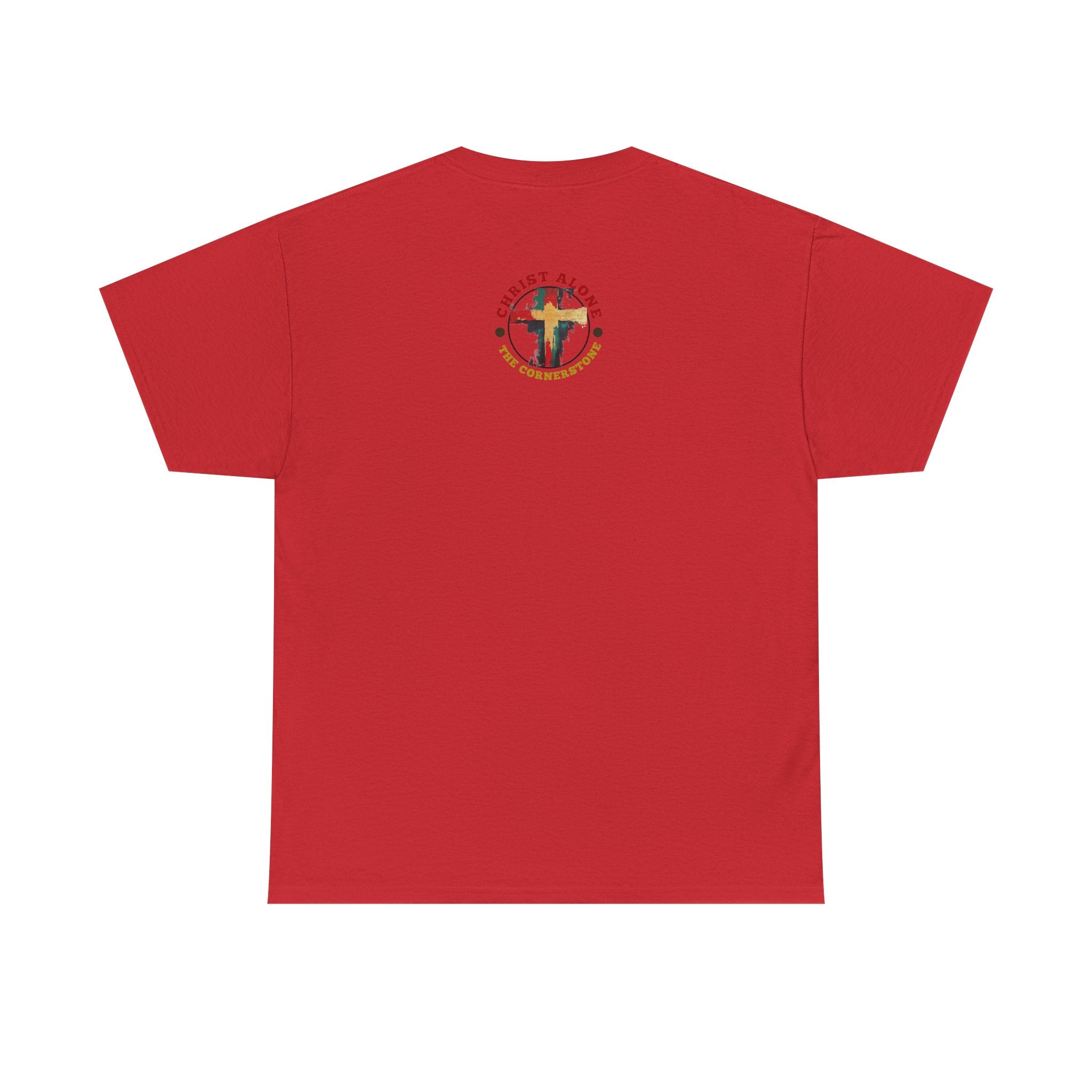 Christ Alone - The Cornerstone. (Face) Unisex Heavy Cotton Tee