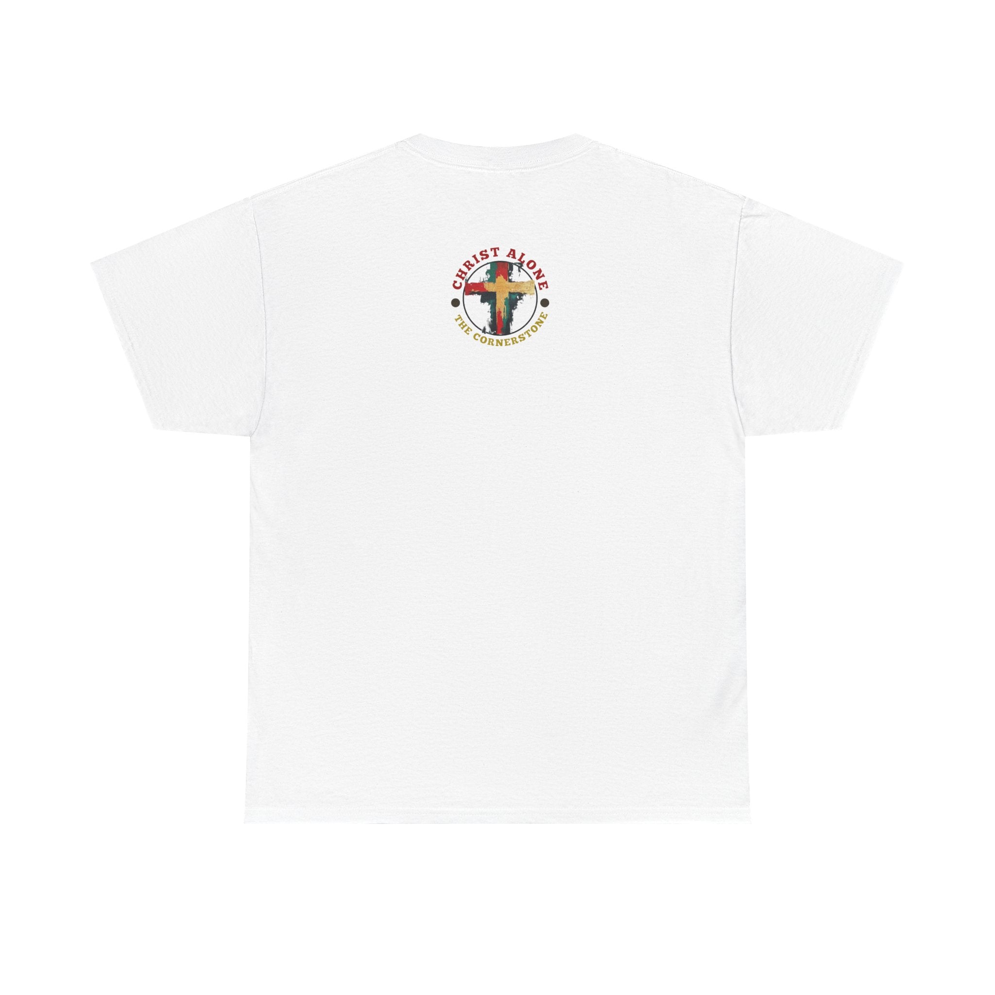 Christ Alone - The Cornerstone. (Face) Unisex Heavy Cotton Tee